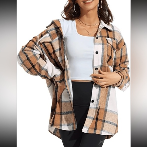 Boho plaid button down shirt - Picture 4 of 6